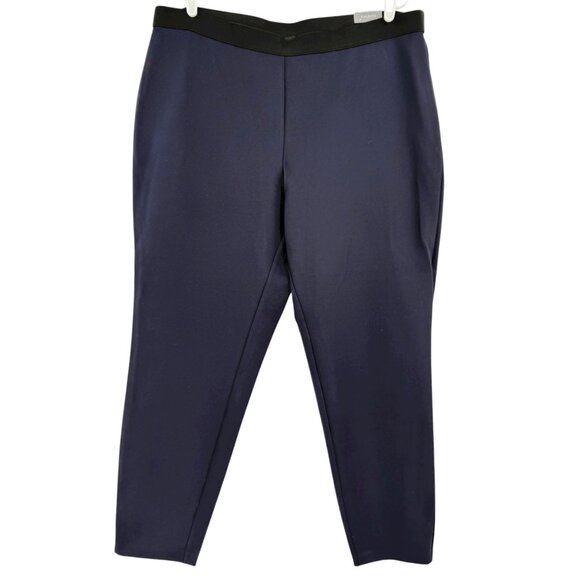 Talbots Women's Soho Navy Ankle Pants Plus Size 20W High Waist Skinny Leg NWT - Picture 1 of 12